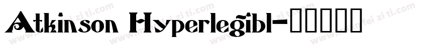 Atkinson Hyperlegibl字体转换